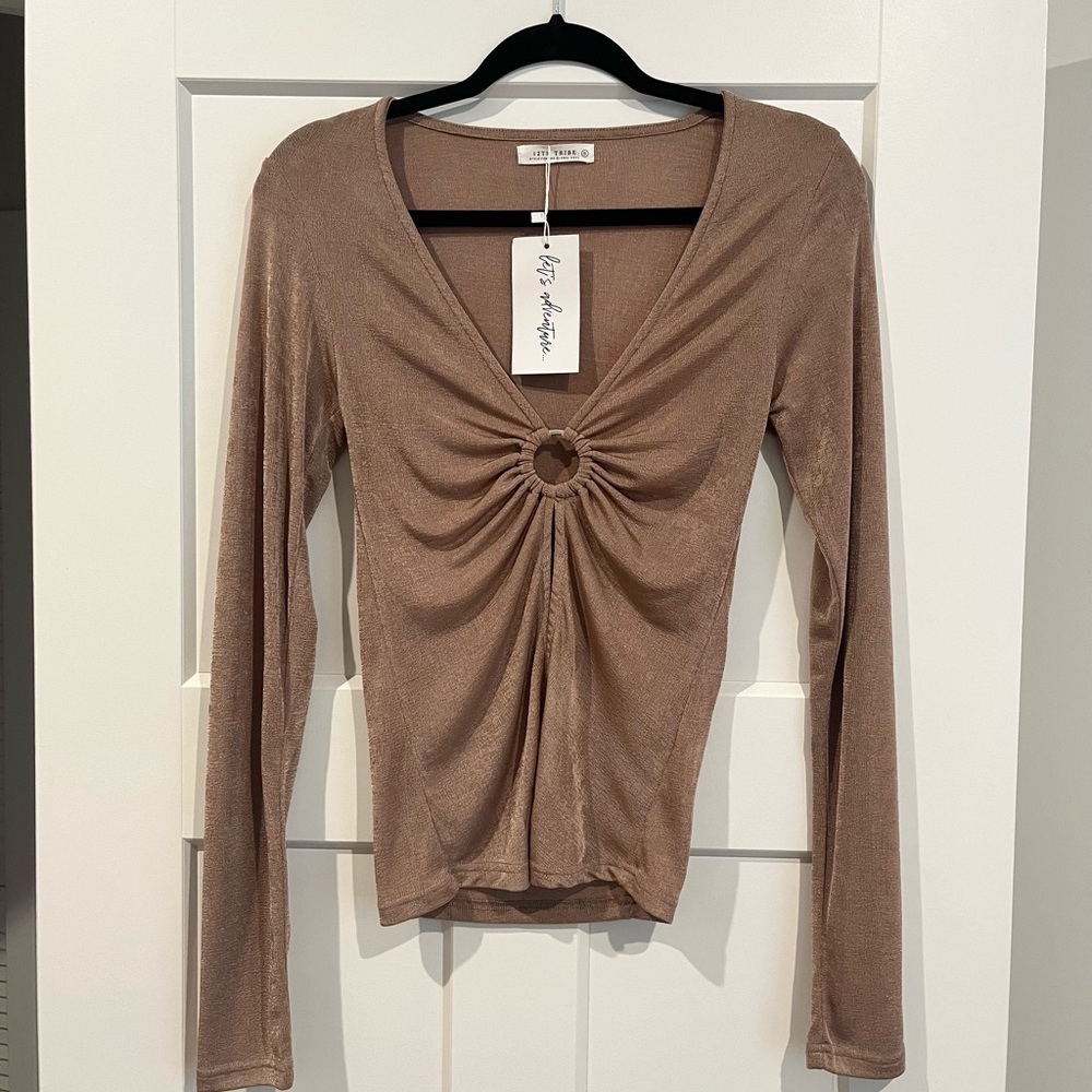 12th Tribe Sandra Mocha Top